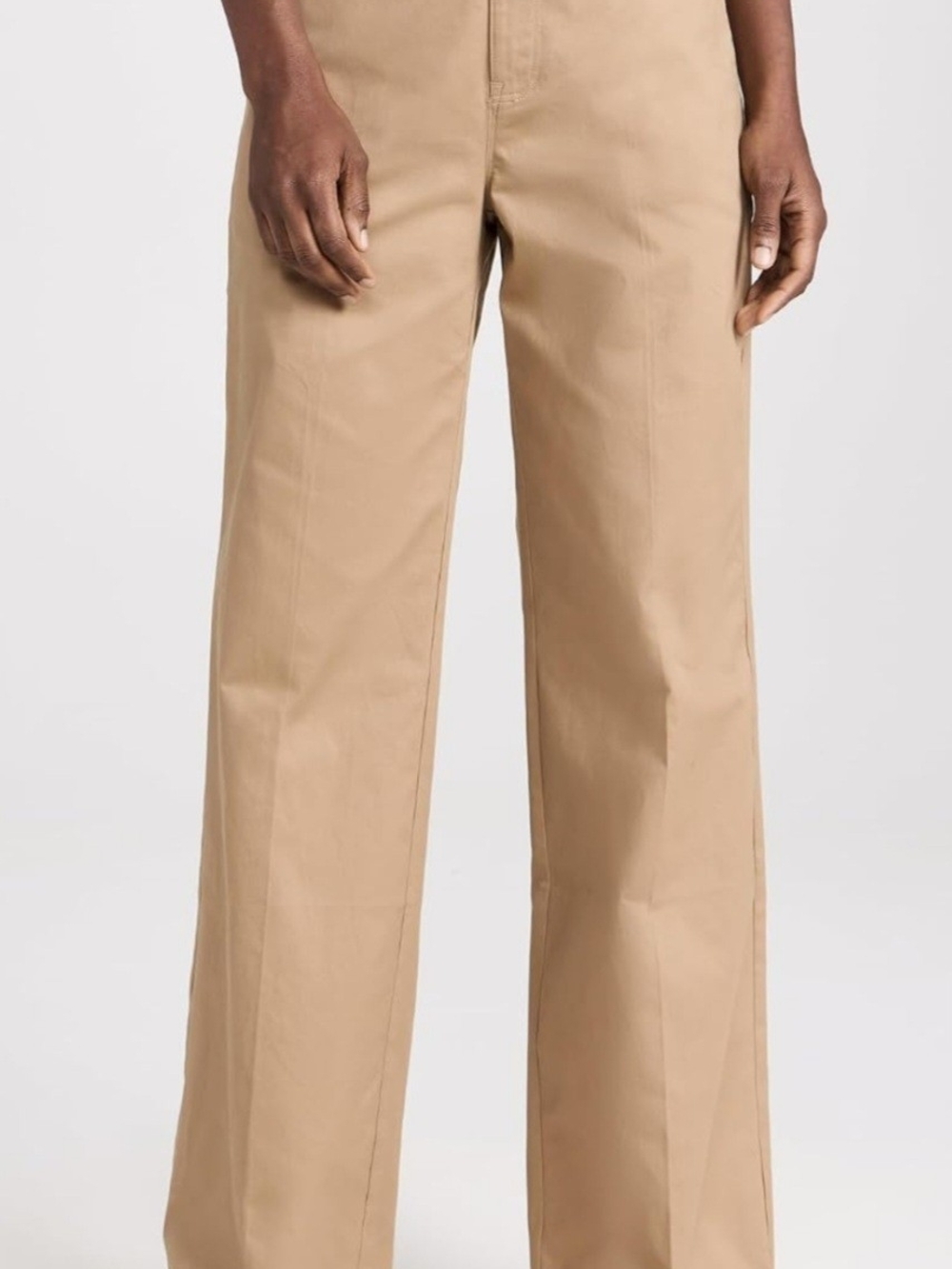 NWT Good American Good Skate Jeans Twill Khaki Brown Wide Leg Pants Size 6
